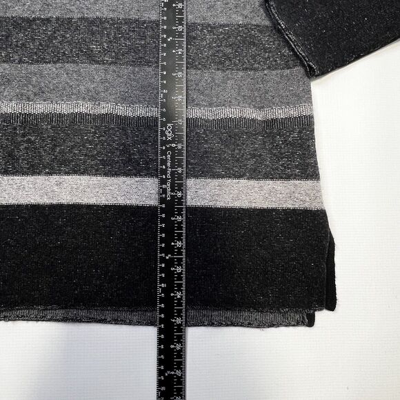 VINCE Womens Gray Cashmere Wool Boat Neck Pullover Striped Sweater Size Medium - Picture 5 of 9